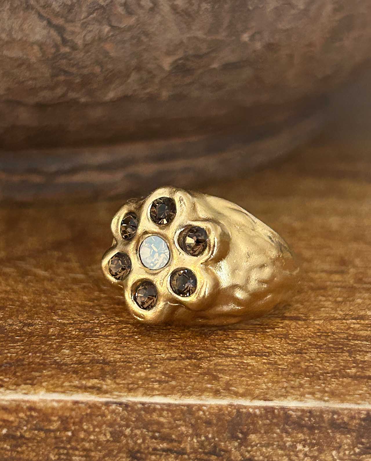Anillo Nómada Quartz Golden