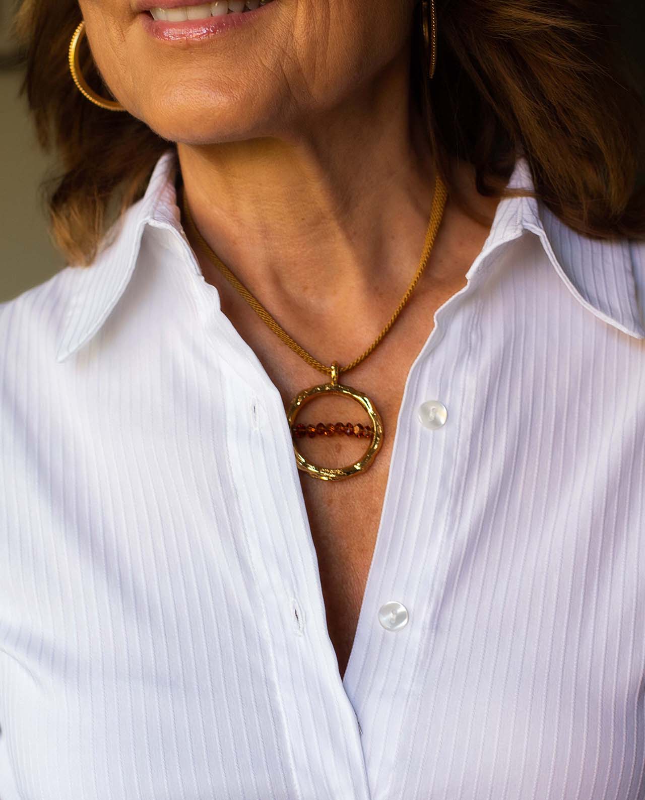 Gargantilla Aro Cápsula Marrón