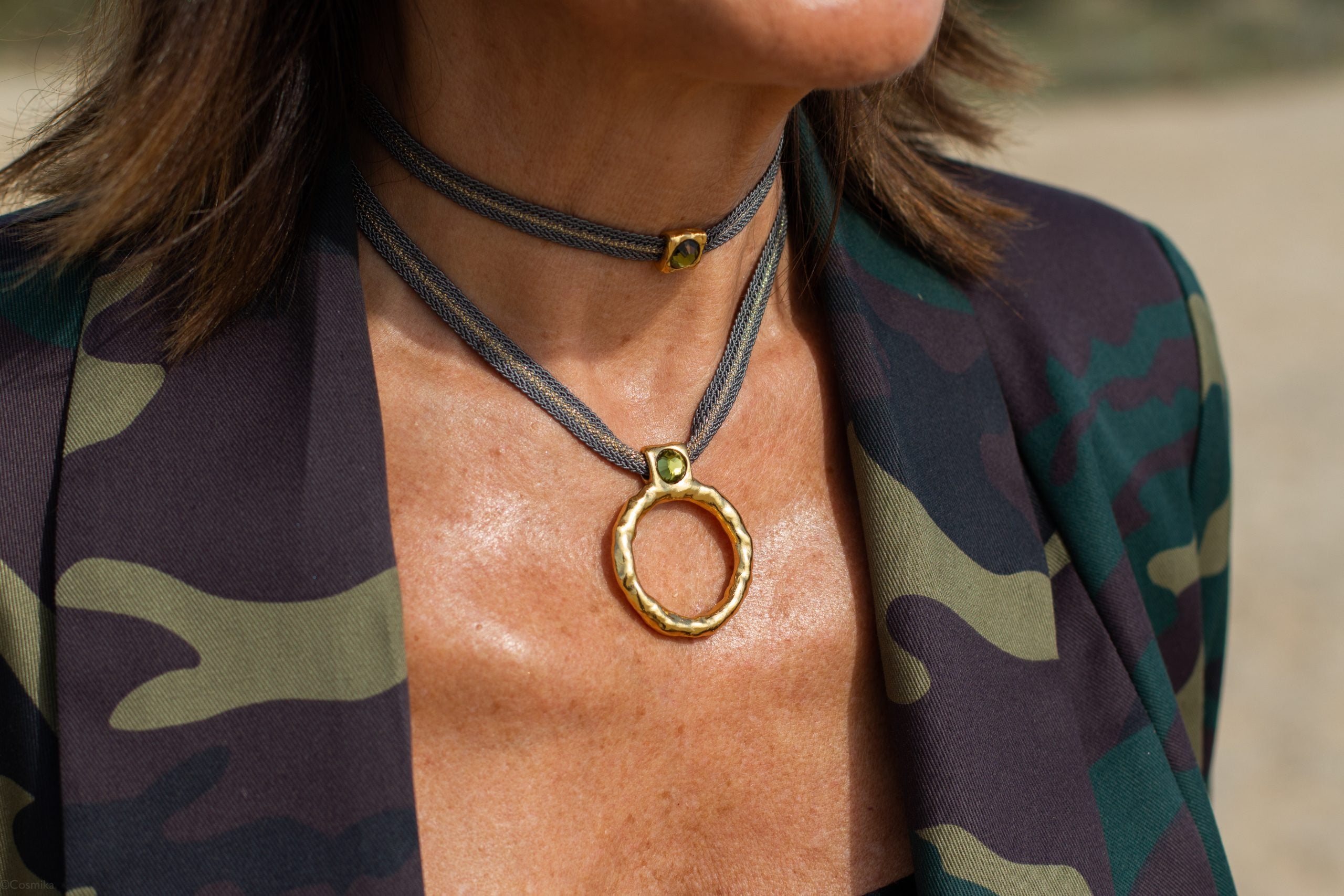 Bracelet - Choker Duna Kaki