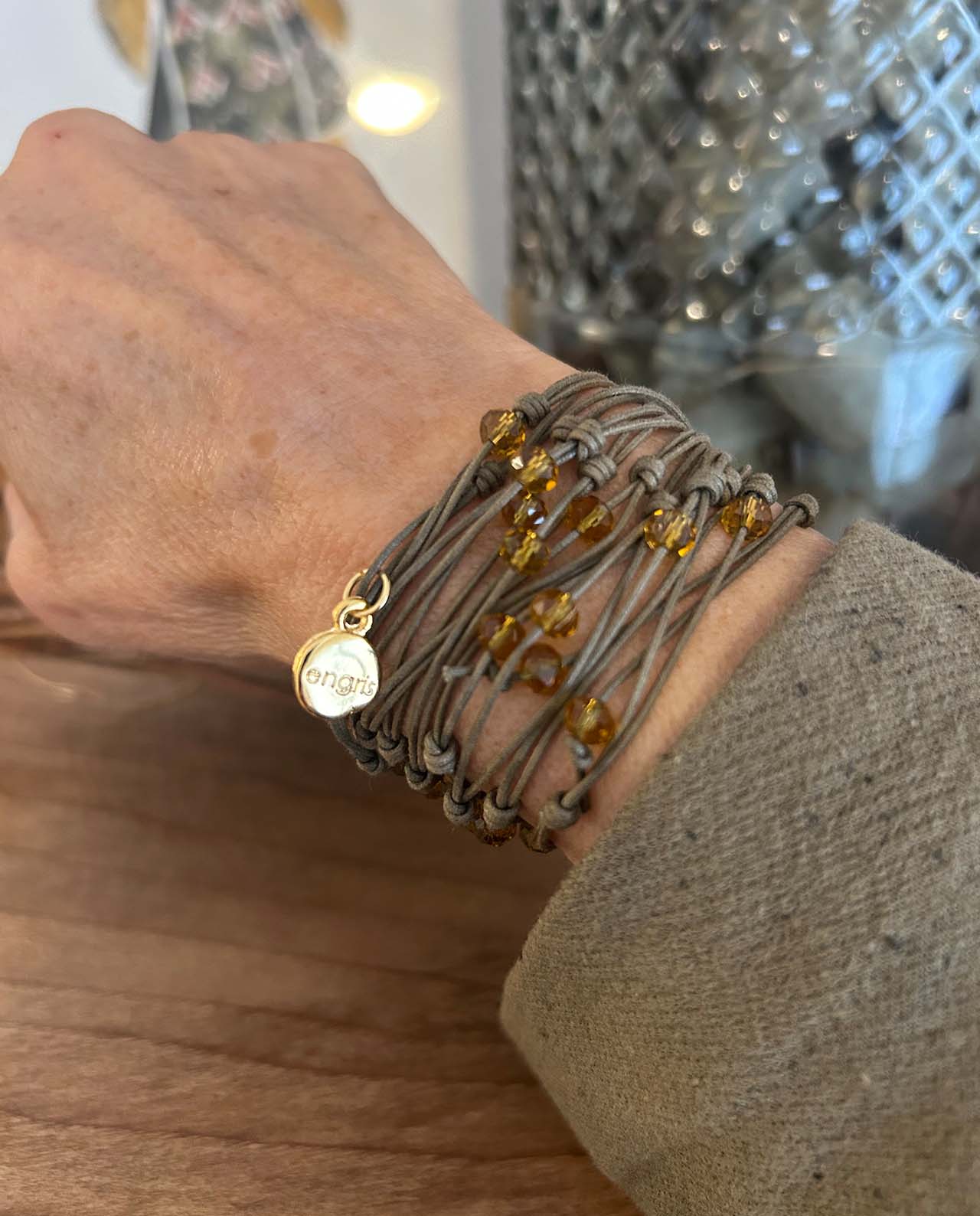 Collar Paquare Caqui Ámbar