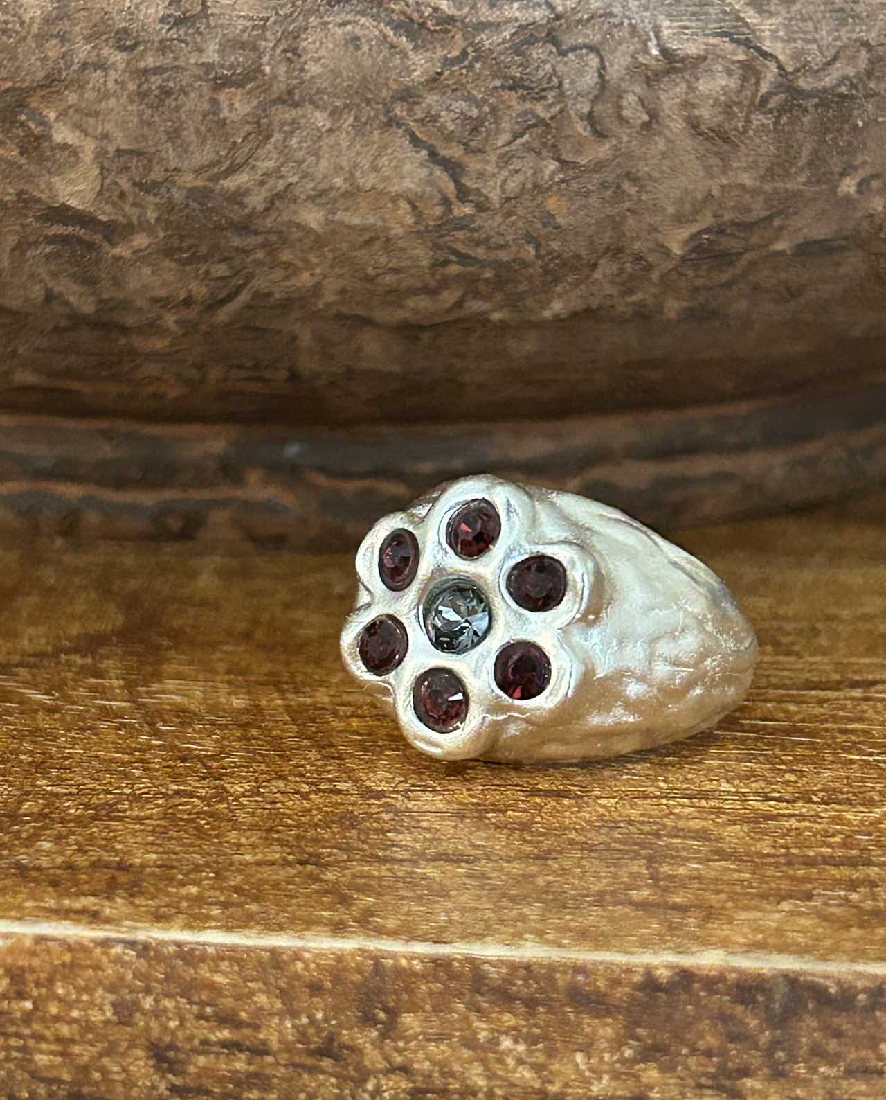 Anillo Nómada Burdeos Silver