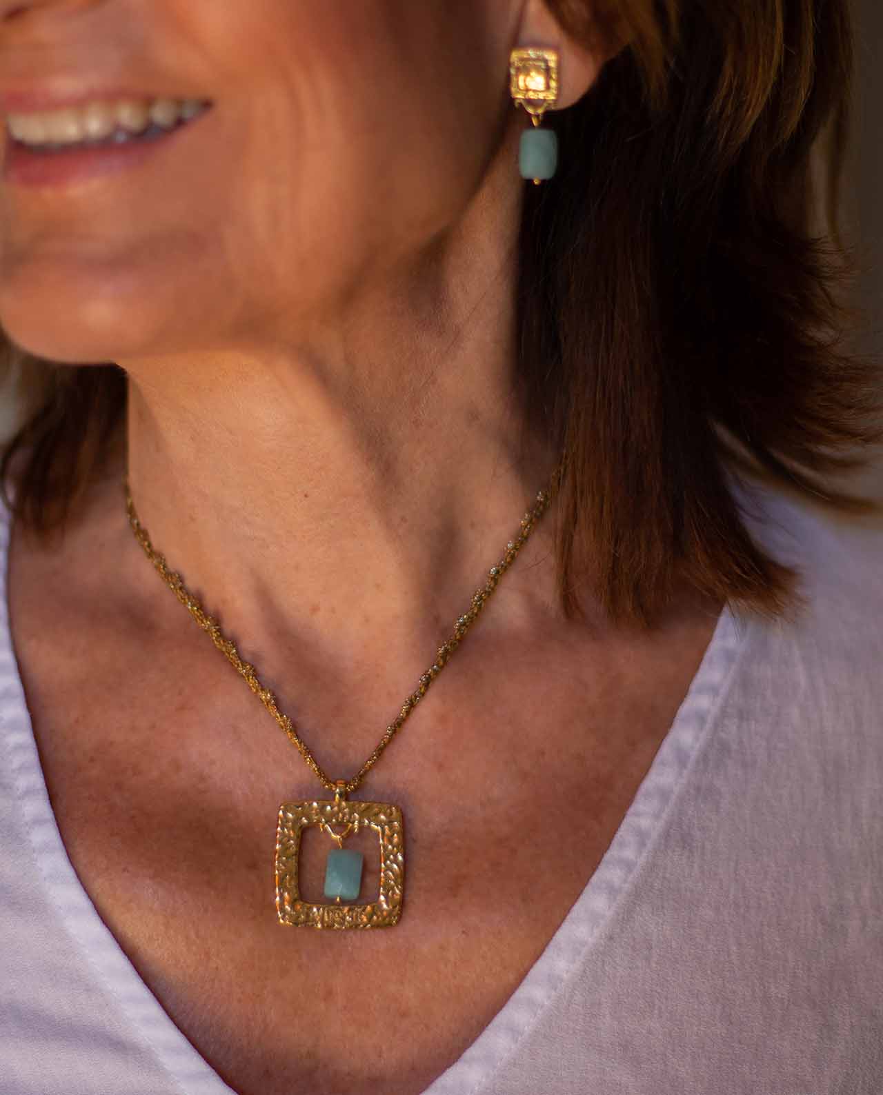 Collaret Moon Amazonita