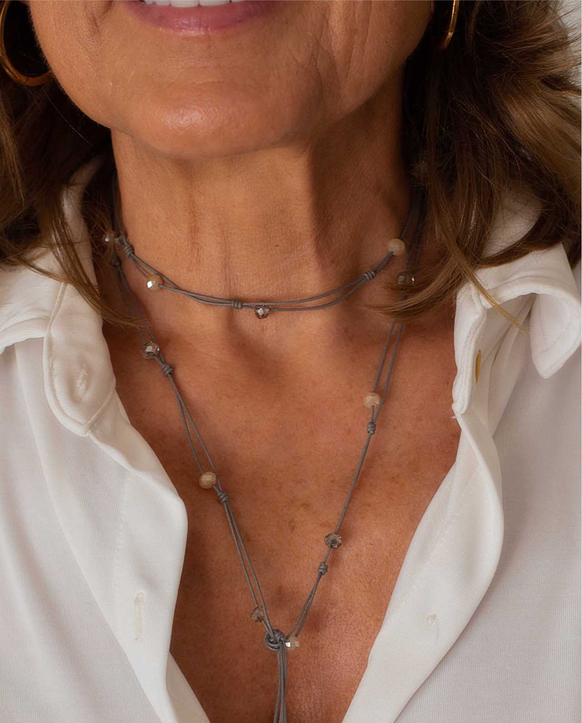 Collar Paquare Gris Bicolor