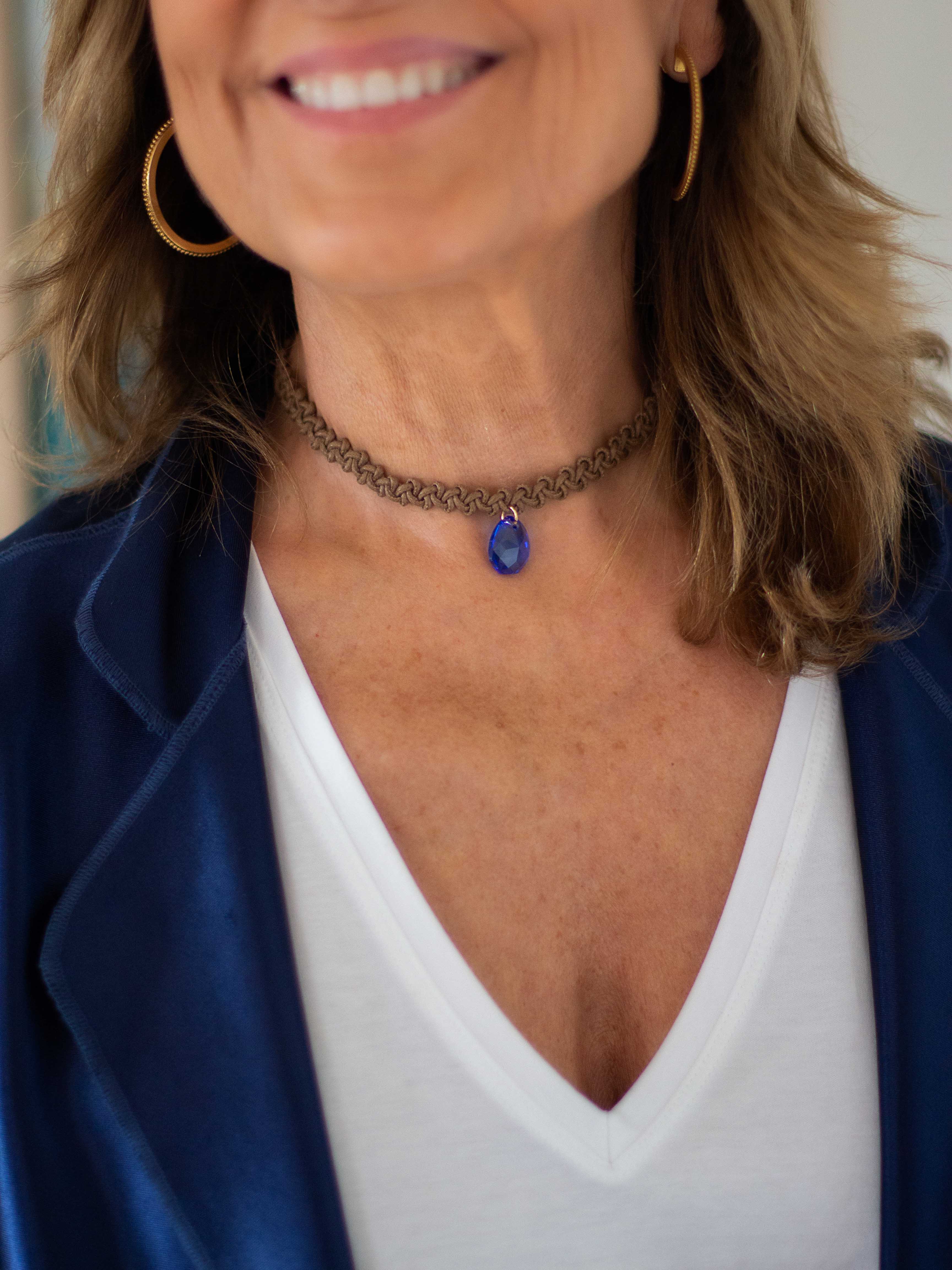 Gargantilla C Azul Gota