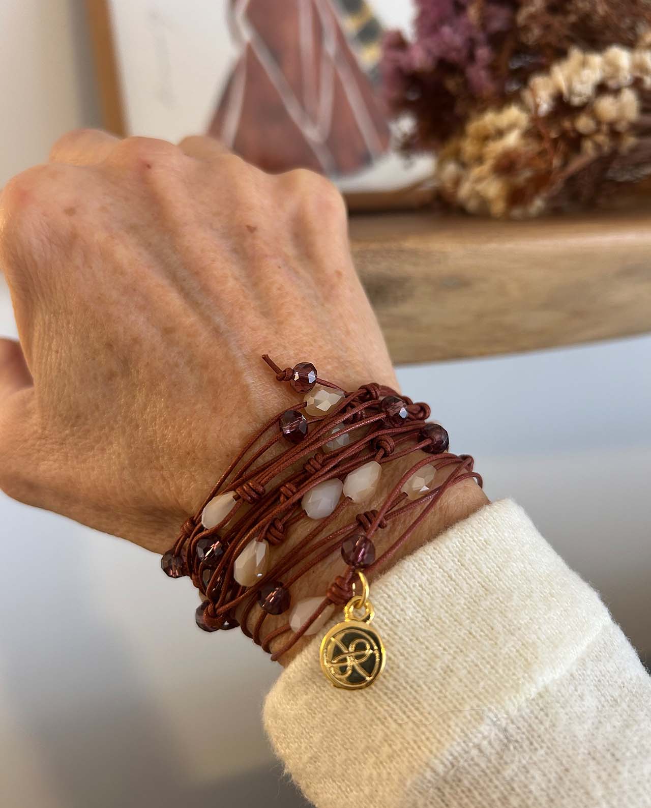 Collar Paquare Burdeos Lágrima