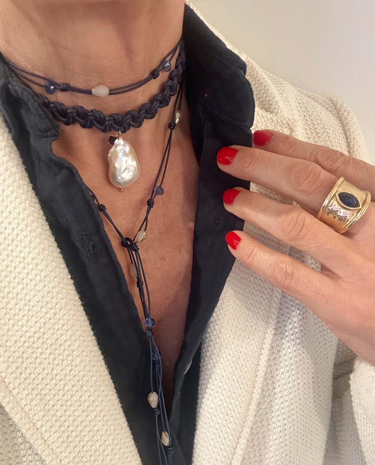 Gargantilla Azul Perla