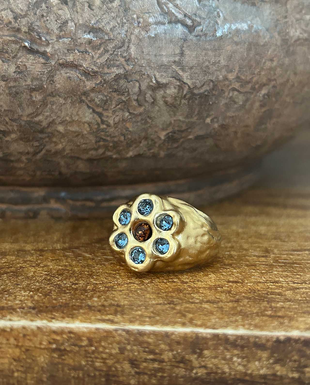 Anillo Nómada Blue Golden