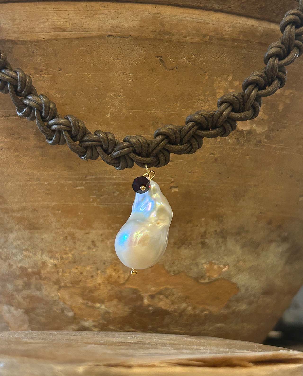 Gargantilla Caqui Perla