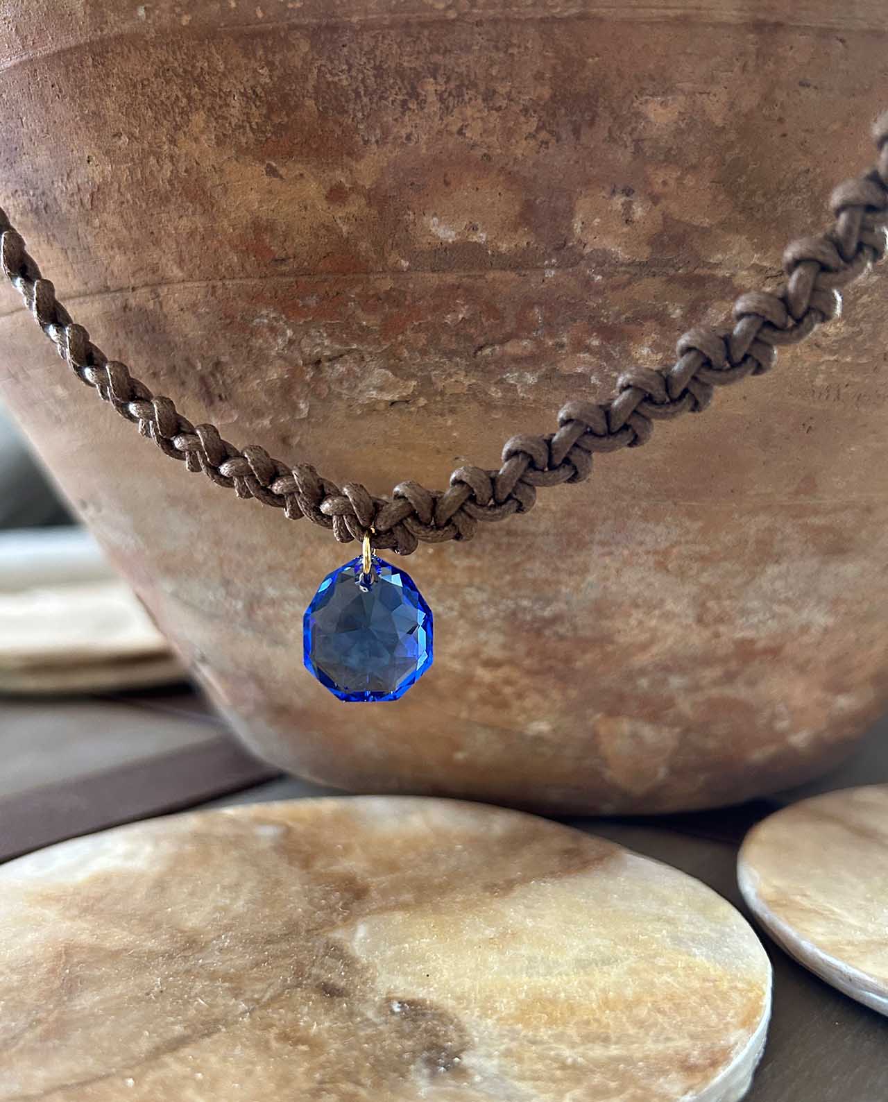 Gargantilla Camel Azul Gota