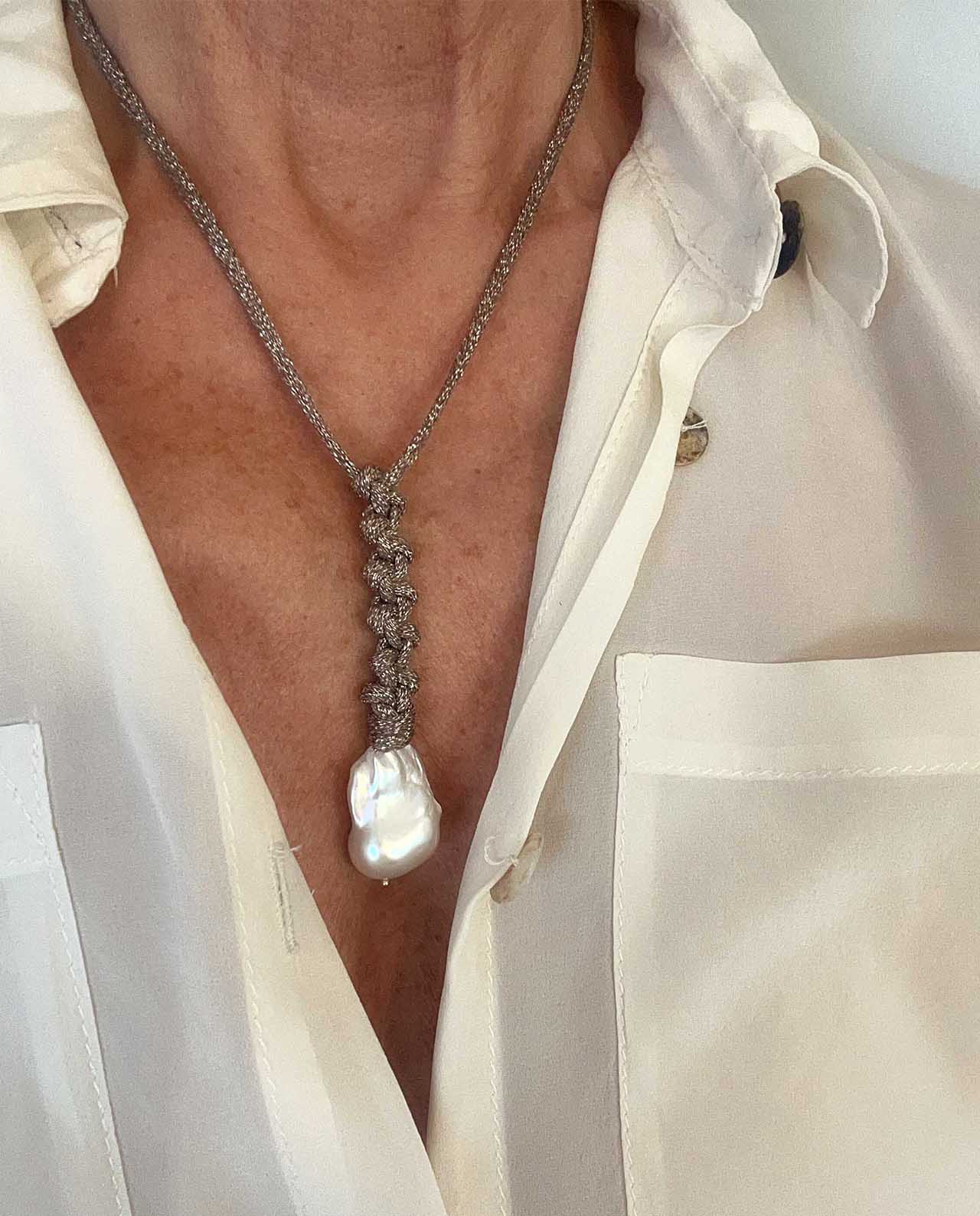 Collar Perla Barroca Silver