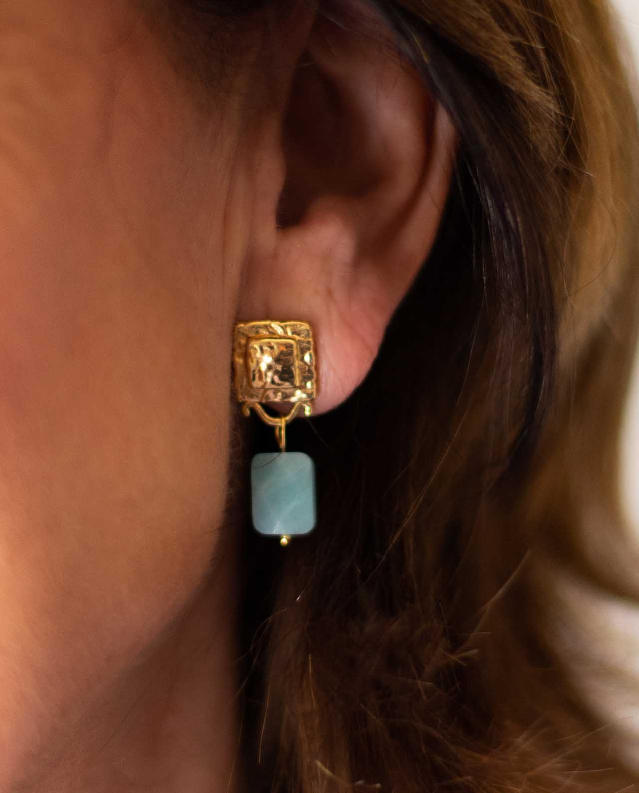 Moon Amazonite Earrings