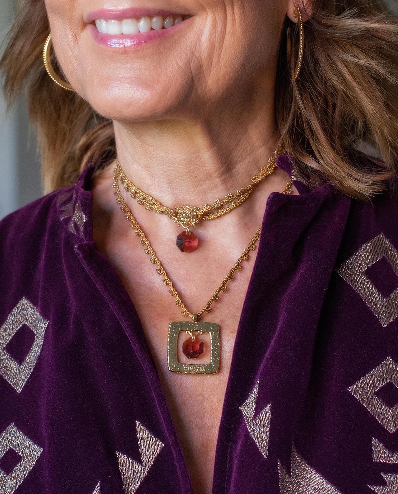 Choker Cápsula Burdeos