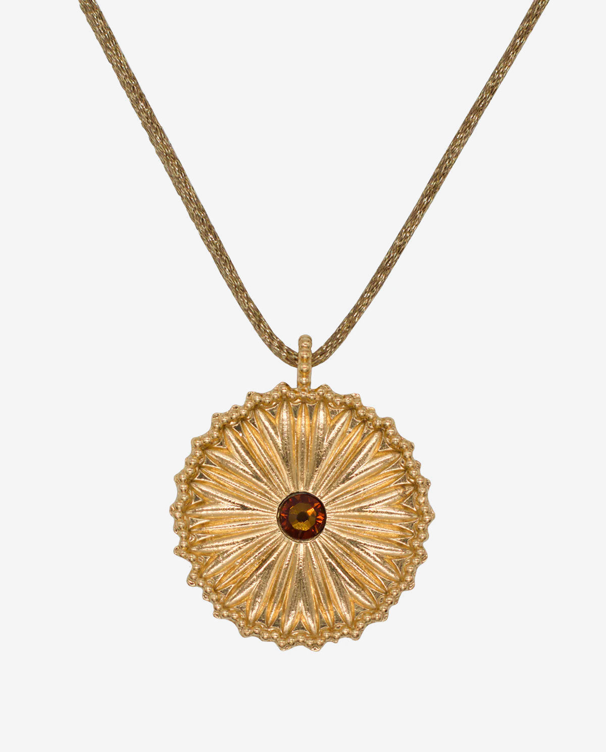 Chrysanthemum Necklace - Amber