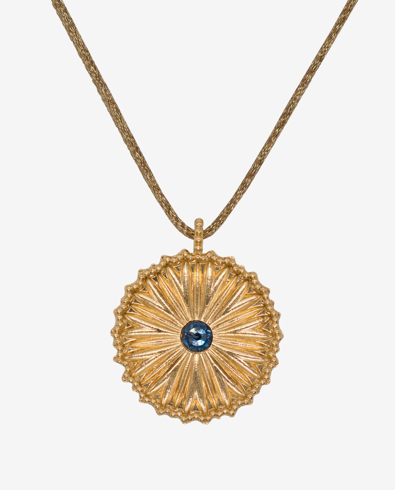 Chrysanthemum Necklace - Blue