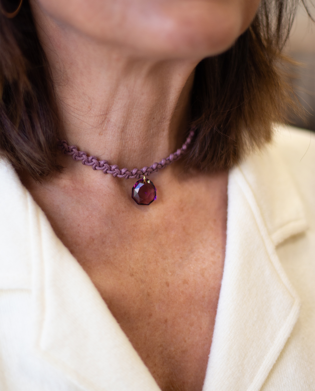 Mauve Drop Choker