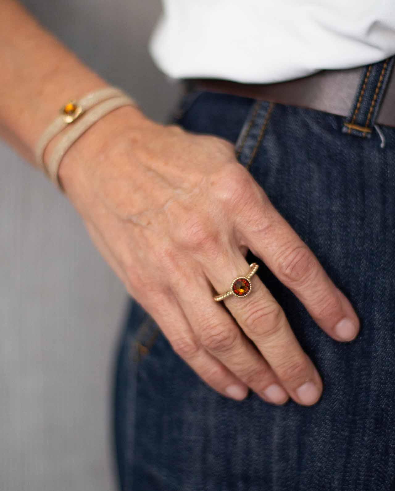 Mini Ikigai Ring - Amber