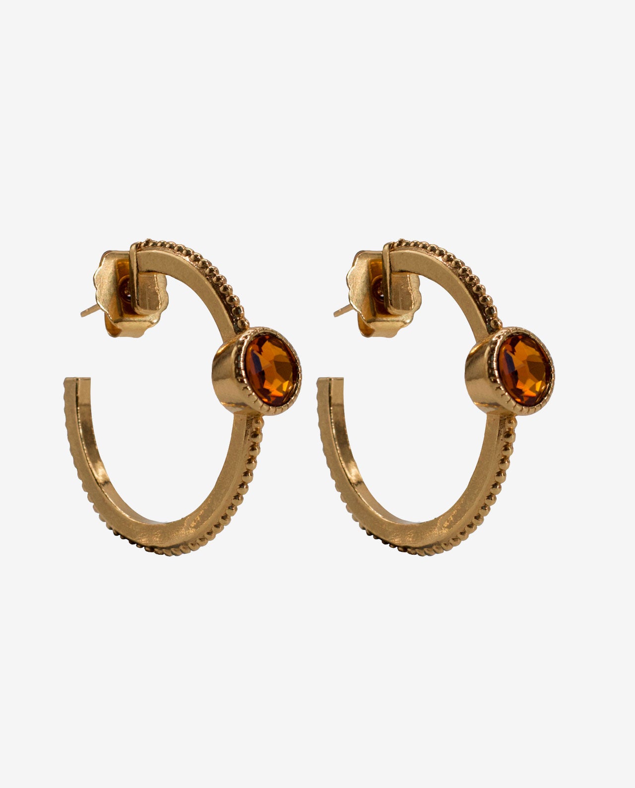 Ikigai Hoop Earrings - Amber